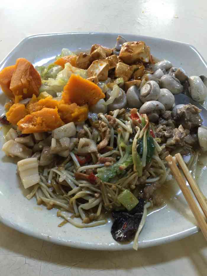 成都信息工程大学龙泉校区-教工食堂-"学校食堂,吃餐盘,铁筷子和木