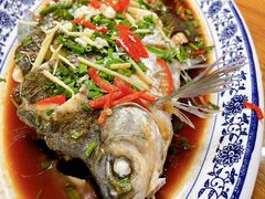 葱油鳊鱼-芦茨金富饭庄·25年老字号·专做稻草鸡