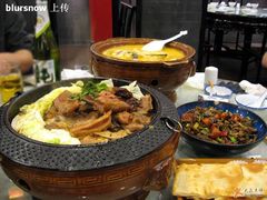 蒸鸭、酸菜鱼锅、烙饼裹带鱼-楚畹园