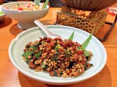 野橄榄剁炒牛脊肉-老滇山寨•云南特色菜•地方菜•民族风情歌舞表演(金碧店)