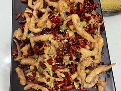 干煸鱿鱼须-大眼锅贴水饺(河东店)