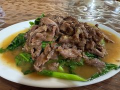 芥蓝炒牛肉-车头老二大排档(金城步行街店)