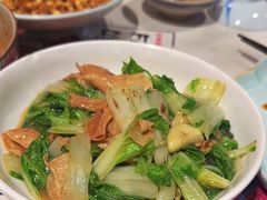 户县小白菜炒豆皮-长安大牌档之西安博物院文化餐厅(中贸店)