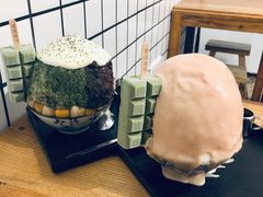 抹茶生乳かき氷-WONDER ICE 萬得冰田(建設路总店)
