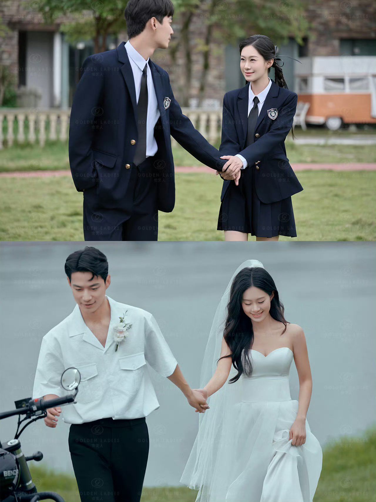 校园婚纱甜爆了