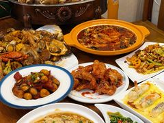 -东来菜馆•手抓海鲜家常菜•海鲜锅贴(鸽子窝店)