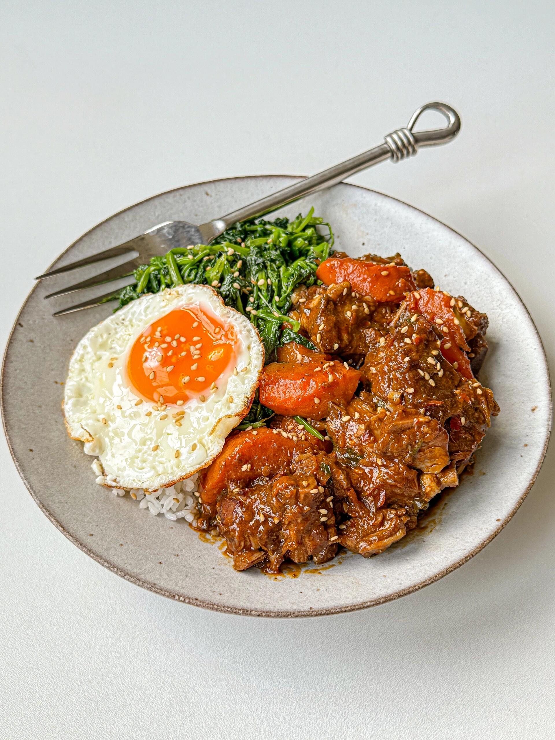 红烧羊排盖饭‼️软烂脱骨🍛巨好吃还暖和