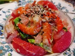 泰式风味罗望子虎虾柚子沙拉-弗兰克牛排西餐厅Ribone steak house(柠檬花园店)