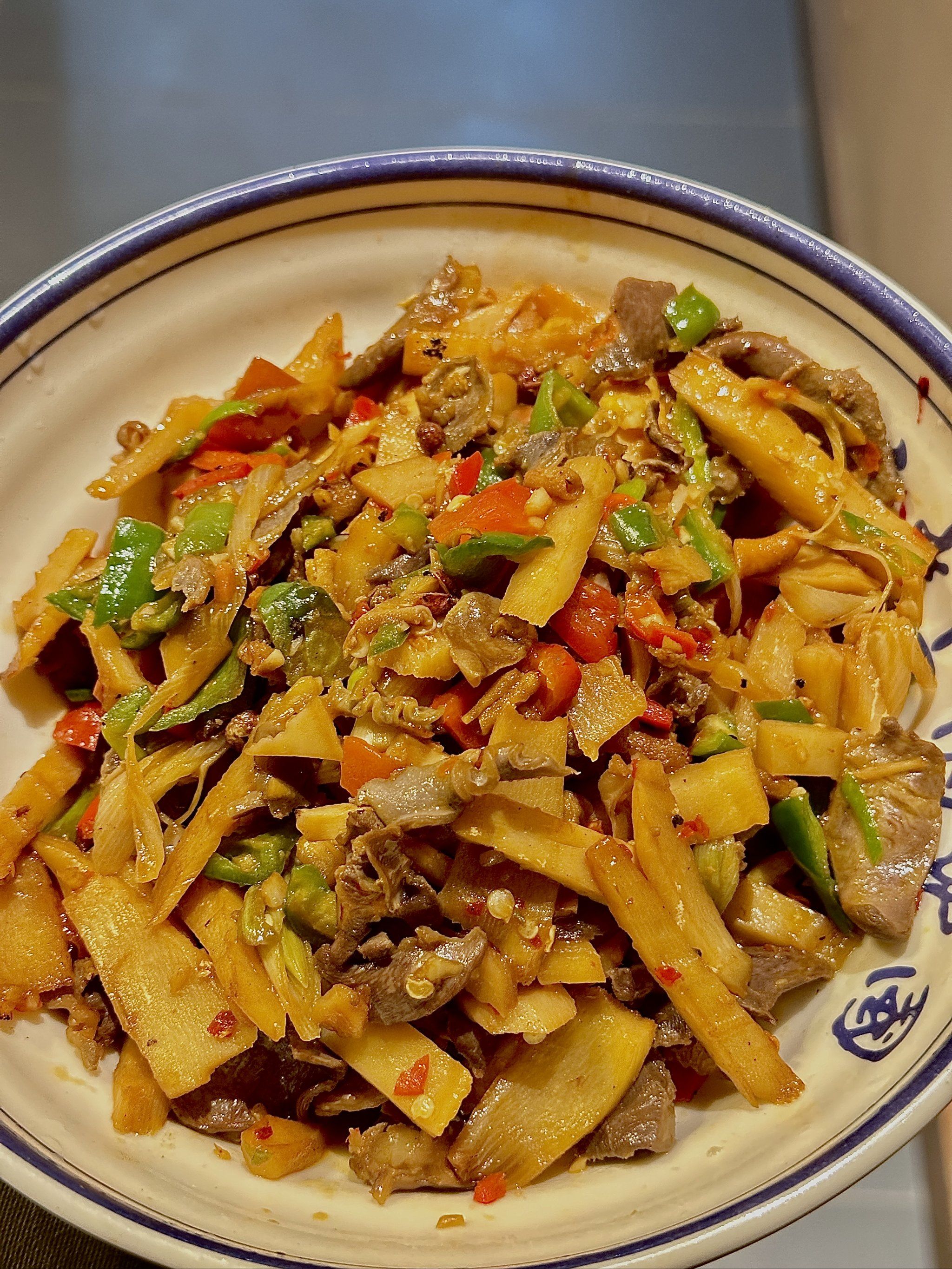 酸笋炒鸡杂 一口三碗饭!