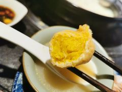 蟹籽金福袋-大匠工房古船木艺术餐厅·猪肚鸡专门店(长白仙岛店)