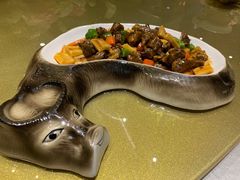 笋干烧牛腩-锦悦轩空中观景餐厅