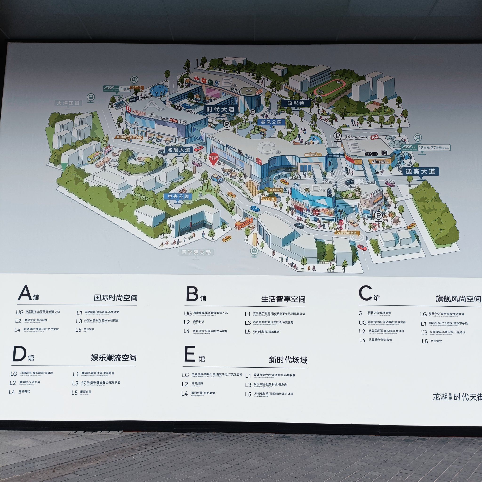 龙湖时代天街全貌图