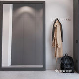 高级灰+粉色loft，全屋衣柜无把手，炫酷卫生间太惊艳！