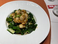 秋葵捞扇贝-双合园·海鲜水饺青岛菜(万佳广场店)