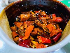 现炸辣椒油-同城四季爆肚涮羊肉(安华里店)