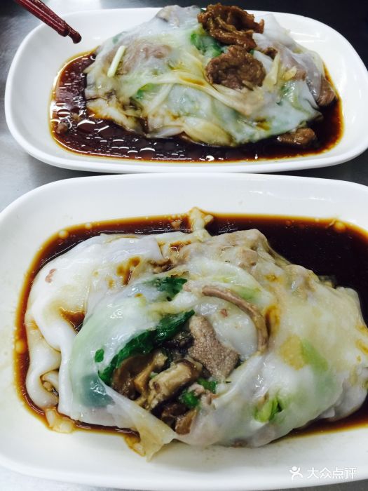 银记肠粉店(文明路店)冬菇韭黄猪腰肠粉图片 - 第1张