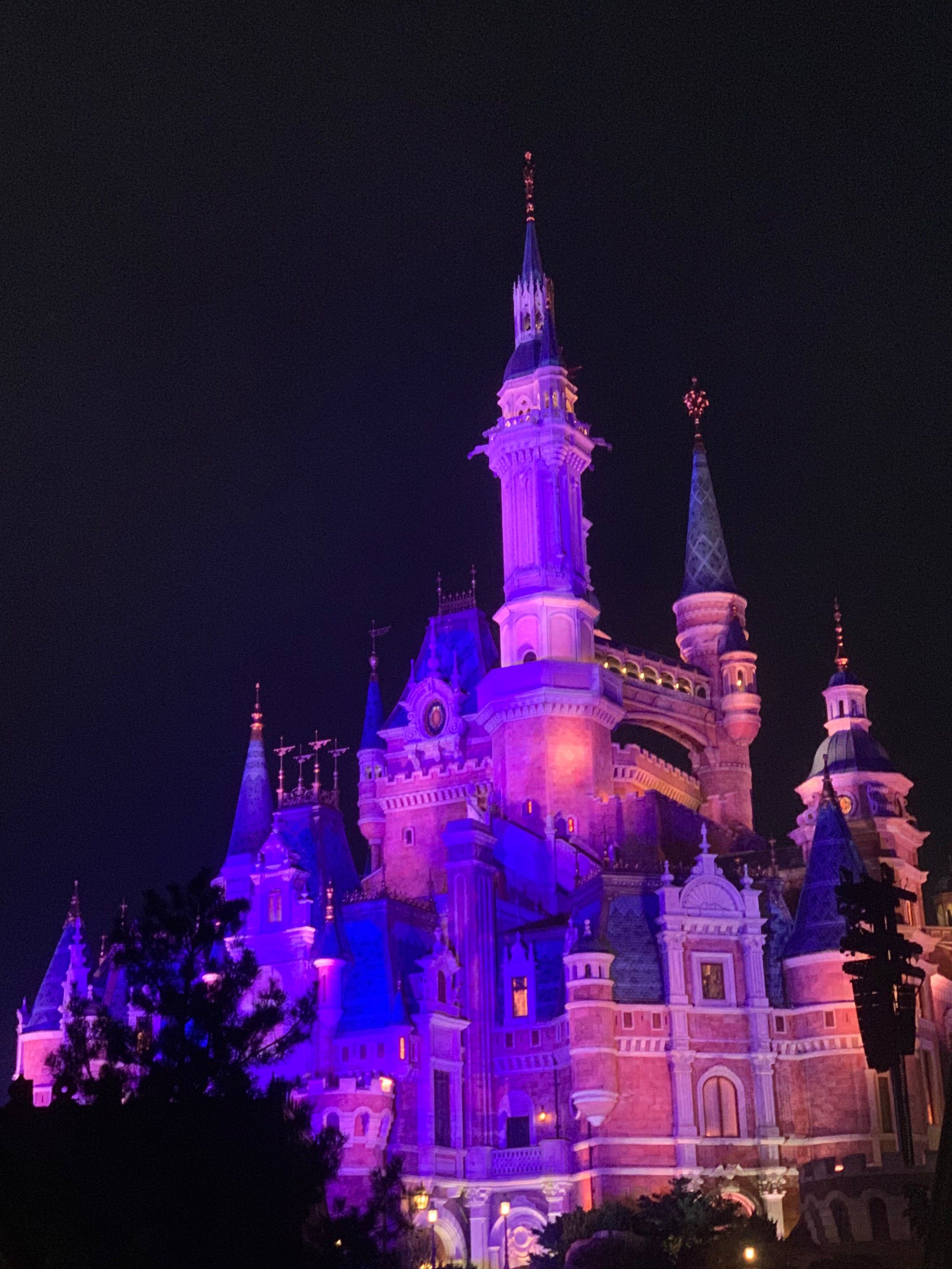 晚上的城堡太美啦