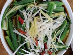 白灼秋葵-渔家乐小海鲜(皇姑店)