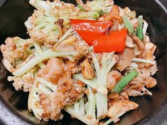 虾酱海味啫花菜煲-博多新记·粤菜(复兴店)