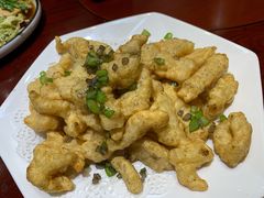 炸虾仁-晚归月亮湾私家菜(临邑路店)