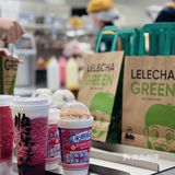 乐乐茶首家环保概念店开业啦💕就在静安晶品