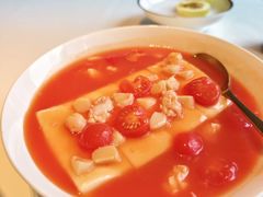 番茄海鲜蒸山水豆腐-炳胜私厨(中达旗舰店)