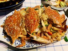咸蛋黄年糕炒蟹-在湖边私厨小馆
