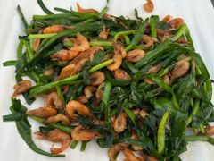 韭菜炒河虾-盐禾堂海南屯昌香草鸭(总店)