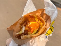 -小红车炸蛋葱油饼
