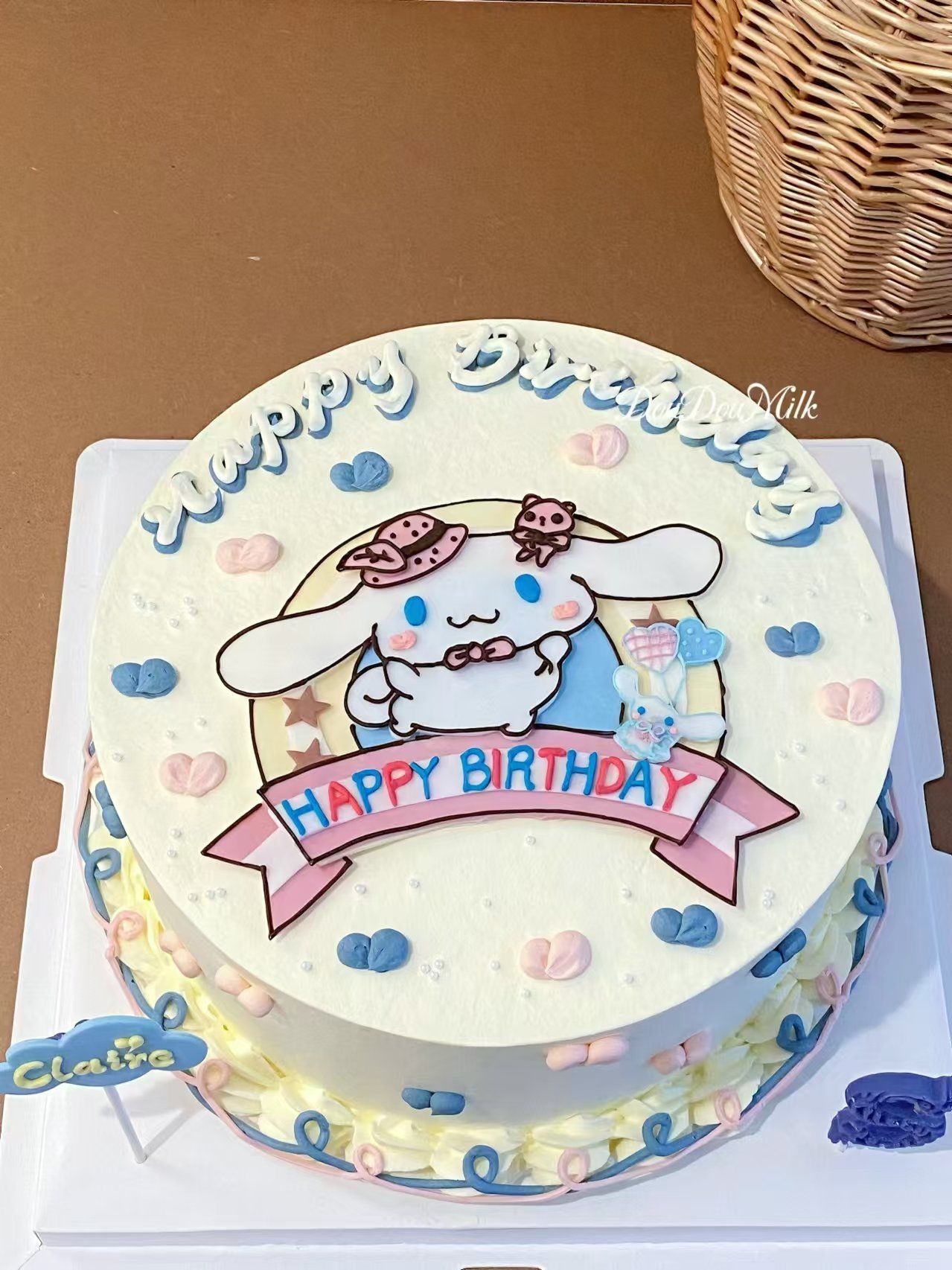 玉桂狗手绘蛋糕