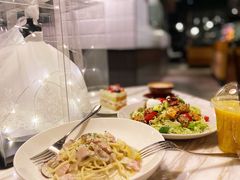黑松露奶油蘑菇培根意面-麦田工坊(月湖店)