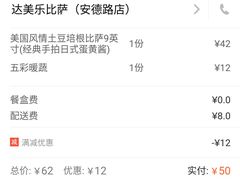 账单-达美乐比萨(安德路店)
