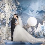 成都婚礼|蓝色调的新中式婚礼，渲染一份内心的雅致宁静💙