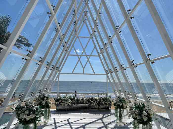 戴河庭院沙滩浴场-"吃过饭后来海边转转吹吹海风很是舒服,现在.