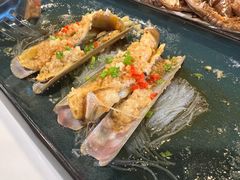 蒜蓉蛏王-浩运·海鲜青岛菜·海胆水饺(石老人店)