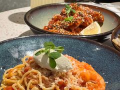 鲜茄茸大虾配马斯卡朋意大利面-BE BRIGHT KITCHEN(正佳广场店)