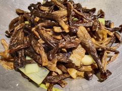 茶树菇炒腊肉-小放牛河北菜(长安万达店)
