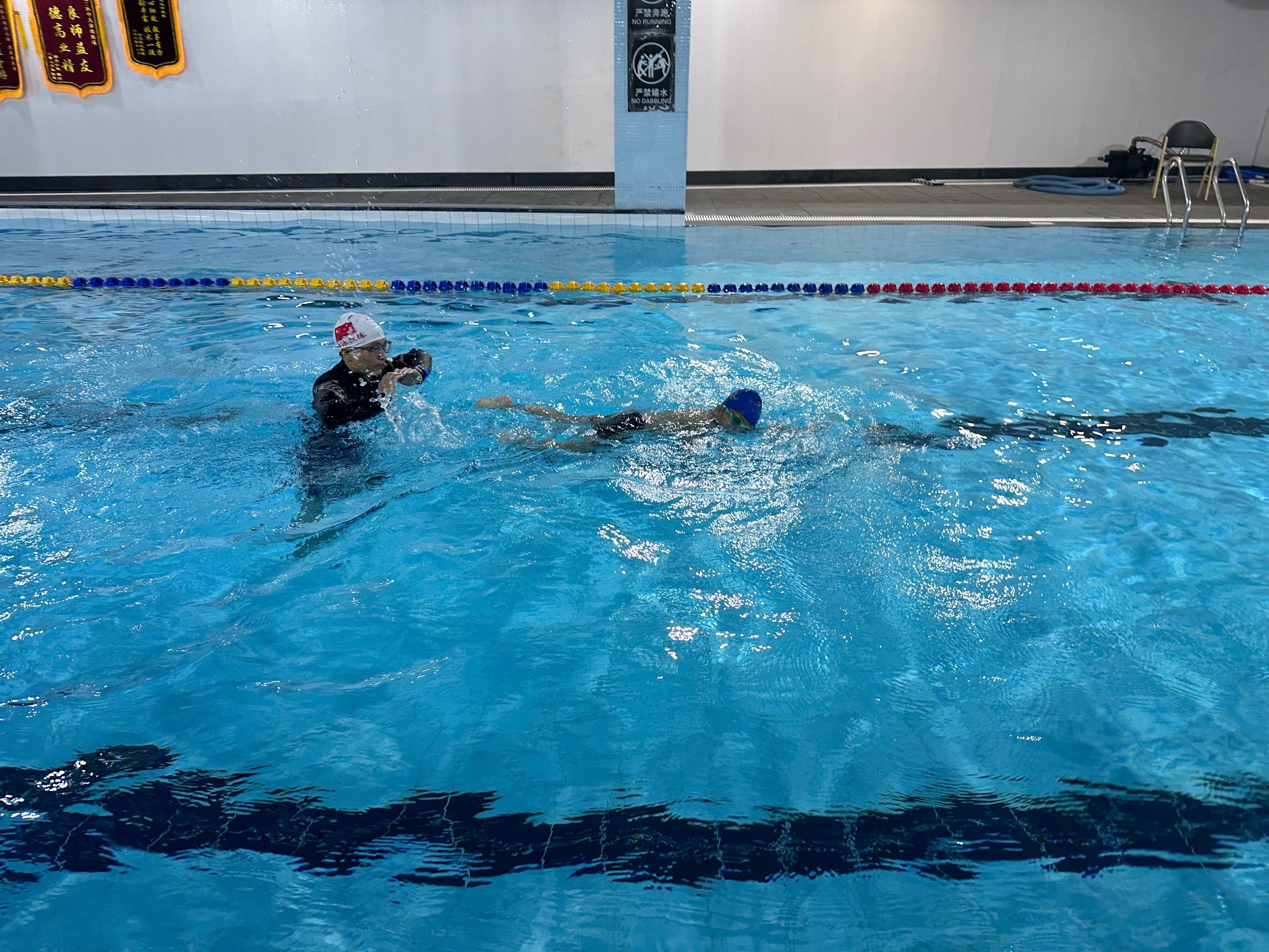 秋季学游泳