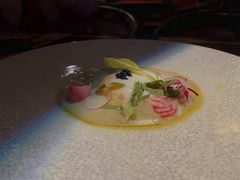 60度温泉蛋配黑松露土豆泥-Olive橄榄花园漂亮饭主题布置餐厅(大望路店)