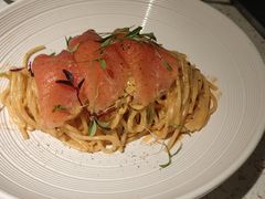 焦糖洋葱奶油酱意面佐烟熏三文鱼-BE BRIGHT KITCHEN(正佳广场店)