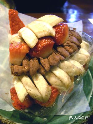 Strawberry Butterfly草莓蝴蝶日式水果挞香蕉草苺塔图片