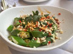 指天椒拌黄秋葵-百味馆·海鲜·湛江菜(后海花园店)