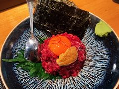 海胆拌生牛肉-九州酒场ひこぞう(1号店)
