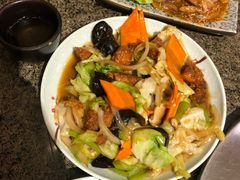 炸鸡炒蔬菜-梦山水日本烧肉(五四广场店)