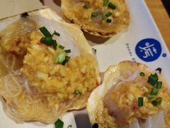 烤扇贝-路边摊小炉子烧烤