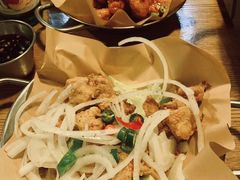 炸鸡翅一半一半-富乐满韩国正宗炸鸡韩国料理(虹泉路店)