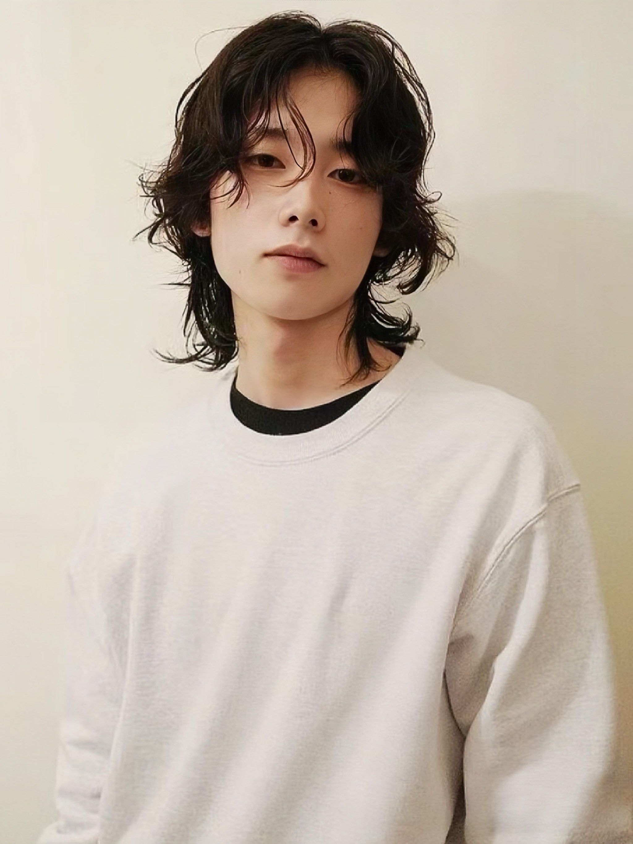 男生长发,日系卷发