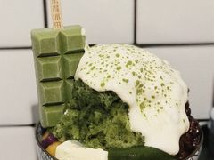 抹茶生乳かき氷-WONDER ICE 萬得冰田(建設路总店)