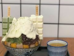抹茶生乳かき氷-WONDER ICE 萬得冰田(建設路总店)