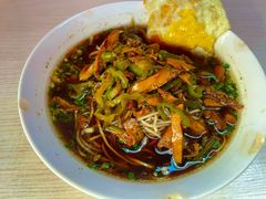 青椒干子肉丝干拌面-高邮面馆(明瓦廊店)